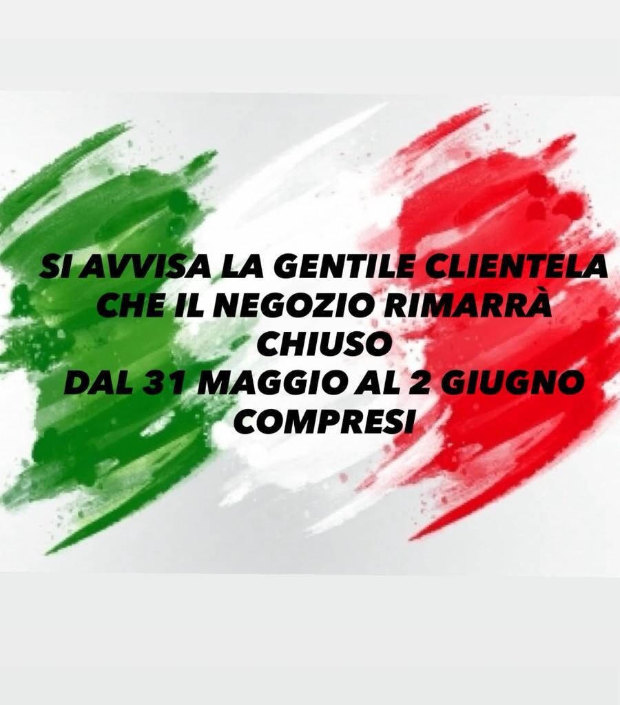 CHIUSURA 1-2 GIUGNO 2026 / FERMETURE 1-2 JUIN 2026 / CLOSURE 1-2 JUNE 2026
